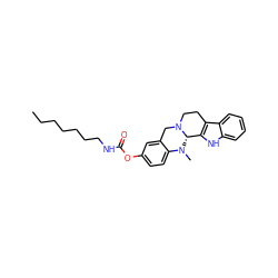 CCCCCCCNC(=O)Oc1ccc2c(c1)CN1CCc3c([nH]c4ccccc34)[C@@H]1N2C ZINC000169341057