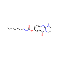 CCCCCCCNC(=O)Oc1ccc2nc3n(c(=O)c2c1)CCCN3C ZINC000299829156