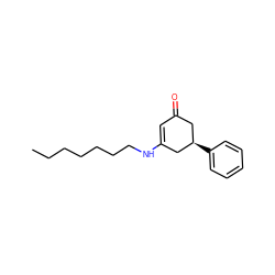 CCCCCCCNC1=CC(=O)C[C@@H](c2ccccc2)C1 ZINC000008683150