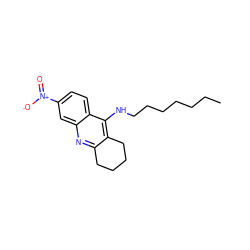 CCCCCCCNc1c2c(nc3cc([N+](=O)[O-])ccc13)CCCC2 ZINC000014946300