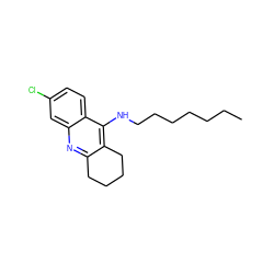 CCCCCCCNc1c2c(nc3cc(Cl)ccc13)CCCC2 ZINC000014946299