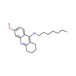 CCCCCCCNc1c2c(nc3cc(OC)ccc13)CCCC2 ZINC000014946301