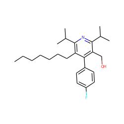 CCCCCCCc1c(C(C)C)nc(C(C)C)c(CO)c1-c1ccc(F)cc1 ZINC000036351390