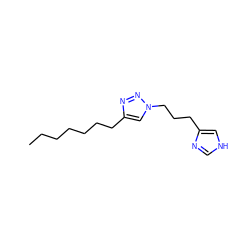 CCCCCCCc1cn(CCCc2c[nH]cn2)nn1 ZINC000066114219