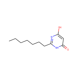 CCCCCCCc1nc(O)cc(=O)[nH]1 ZINC000653825410