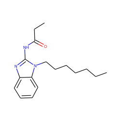 CCCCCCCn1c(NC(=O)CC)nc2ccccc21 ZINC000017596041