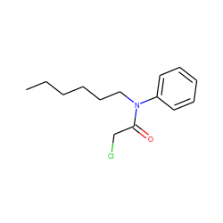 CCCCCCN(C(=O)CCl)c1ccccc1 ZINC000001823576