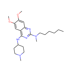 CCCCCCN(C)c1nc(NC2CCN(C)CC2)c2cc(OC)c(OC)cc2n1 ZINC001772594192