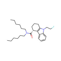 CCCCCCN(CCCCCC)C(=O)[C@@H]1CCCc2c1c1ccccc1n2CCF ZINC000073199051