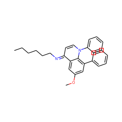 CCCCCCN=c1ccn(-c2ccccc2)c2c(-c3ccccc3)cc(OC)cc12 ZINC000377422272