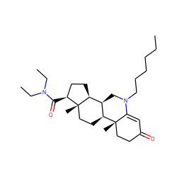 CCCCCCN1C[C@@H]2[C@@H]3CC[C@H](C(=O)N(CC)CC)[C@@]3(C)CC[C@@H]2[C@@]2(C)CCC(=O)C=C12 ZINC000026401747