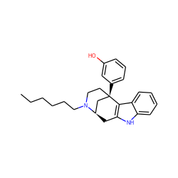 CCCCCCN1CC[C@@]2(c3cccc(O)c3)C[C@H]1Cc1[nH]c3ccccc3c12 ZINC000253855712