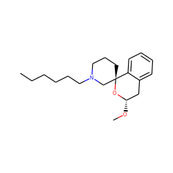 CCCCCCN1CCC[C@]2(C1)O[C@@H](OC)Cc1ccccc12 ZINC000045260447