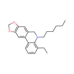 CCCCCCN1Cc2cc3c(cc2-c2cccc(CC)c21)OCO3 ZINC000028641931