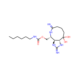 CCCCCCNC(=O)OC[C@@H]1NC(=N)CCCC(O)(O)[C@@H]2NC(=N)N[C@@H]12 ZINC001772624749