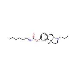 CCCCCCNC(=O)Oc1ccc2c(c1)[C@]1(C)CCN(CCC)[C@@H]1C2 ZINC000013453900