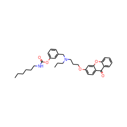 CCCCCCNC(=O)Oc1cccc(CN(CCC)CCCOc2ccc3c(=O)c4ccccc4oc3c2)c1 ZINC000049777142