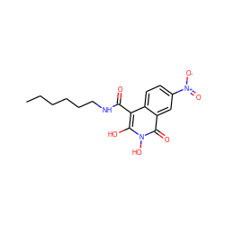 CCCCCCNC(=O)c1c(O)n(O)c(=O)c2cc([N+](=O)[O-])ccc12 ZINC000169349206