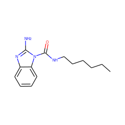 CCCCCCNC(=O)n1c(N)nc2ccccc21 ZINC001772637418