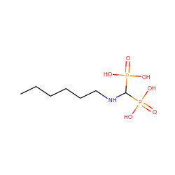 CCCCCCNC(P(=O)(O)O)P(=O)(O)O ZINC000013473666