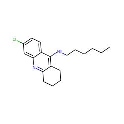 CCCCCCNc1c2c(nc3cc(Cl)ccc13)CCCC2 ZINC000096271303