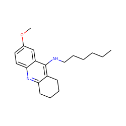 CCCCCCNc1c2c(nc3ccc(OC)cc13)CCCC2 ZINC000064540711