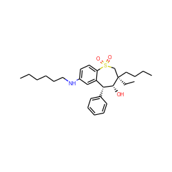 CCCCCCNc1ccc2c(c1)[C@@H](c1ccccc1)[C@@H](O)[C@](CC)(CCCC)CS2(=O)=O ZINC000013672956