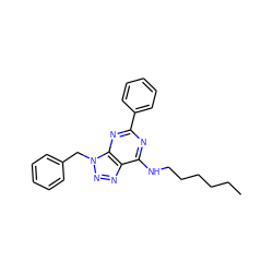 CCCCCCNc1nc(-c2ccccc2)nc2c1nnn2Cc1ccccc1 ZINC000028643912