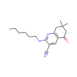 CCCCCCNc1nc2c(cc1C#N)C(=O)CC(C)(C)C2 ZINC000028967478