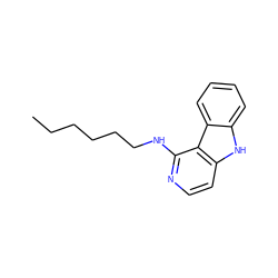 CCCCCCNc1nccc2[nH]c3ccccc3c12 ZINC000040424808