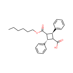 CCCCCCOC(=O)C1[C@@H](c2ccccc2)C(C(=O)O)[C@@H]1c1ccccc1 ZINC000004832467