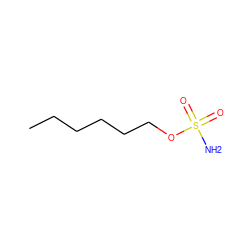 CCCCCCOS(N)(=O)=O ZINC000005511987