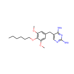 CCCCCCOc1c(OC)cc(Cc2cnc(N)nc2N)cc1OC ZINC000028009607