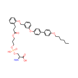 CCCCCCOc1ccc(-c2ccc(Oc3cccc(COc4ccccc4CCC(=O)OCCCO[P@](=O)(O)OC[C@H](N)C(=O)O)c3)cc2)cc1 ZINC001772648817