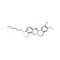 CCCCCCOc1ccc2c(c1OC)CN1CCc3cc(OC)c(O)cc3[C@@H]1C2 ZINC000653724711