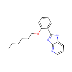 CCCCCCOc1ccccc1-c1nc2ncccc2[nH]1 ZINC000013827107