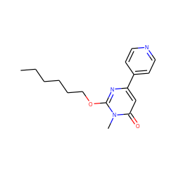 CCCCCCOc1nc(-c2ccncc2)cc(=O)n1C ZINC000146508598