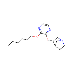 CCCCCCOc1nccnc1O[C@@H]1CN2CC[C@H]1C2 ZINC000029556209