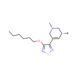 CCCCCCOc1nsnc1C1=C[C@@H](C)CN(C)C1 ZINC000026291286