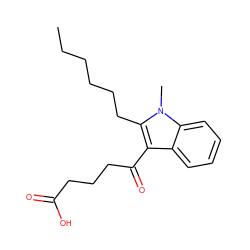 CCCCCCc1c(C(=O)CCCC(=O)O)c2ccccc2n1C ZINC000103270868