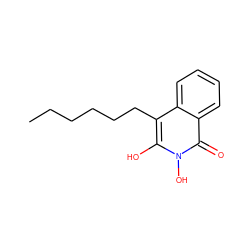 CCCCCCc1c(O)n(O)c(=O)c2ccccc12 ZINC000066079494