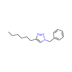 CCCCCCc1cn(Cc2ccccc2)nn1 ZINC000072159687