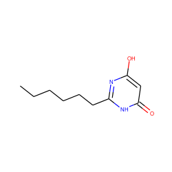 CCCCCCc1nc(O)cc(=O)[nH]1 ZINC000144026453