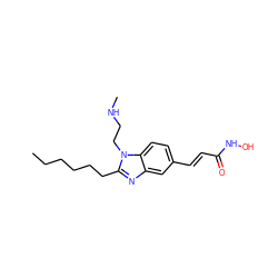 CCCCCCc1nc2cc(/C=C/C(=O)NO)ccc2n1CCNC ZINC000034987684