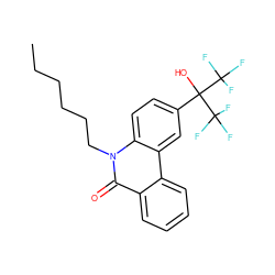 CCCCCCn1c(=O)c2ccccc2c2cc(C(O)(C(F)(F)F)C(F)(F)F)ccc21 ZINC000049069952