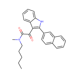 CCCCCN(C)C(=O)C(=O)c1c(-c2ccc3ccccc3c2)[nH]c2ccccc12 ZINC000473084211