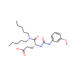 CCCCCN(CCCCC)C(=O)[C@@H](CCC(=O)O)NC(=O)Nc1cccc(OC)c1 ZINC000027704348