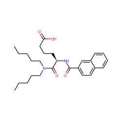 CCCCCN(CCCCC)C(=O)[C@@H](CCCC(=O)O)NC(=O)c1ccc2ccccc2c1 ZINC000027987970