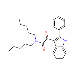 CCCCCN(CCCCC)C(=O)C(=O)c1c(-c2ccccc2)[nH]c2ccccc12 ZINC000013560040