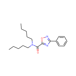 CCCCCN(CCCCC)C(=O)c1nc(-c2ccccc2)no1 ZINC000072118814